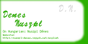 denes nuszpl business card